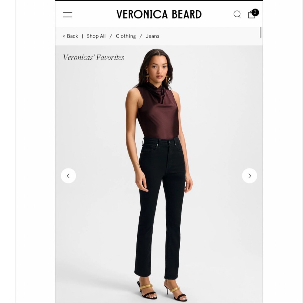 Veronica Beard Lydia Ultra slim High Rise black Pants size 29
